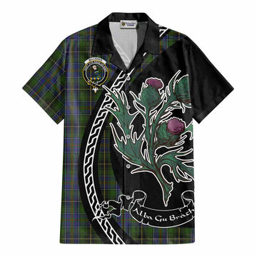 MacInnes (McInnes) Family Crest Tartan Cotton Hawaiian Shirt Alba Thistle Inspired - Tartan Vibes Clothing