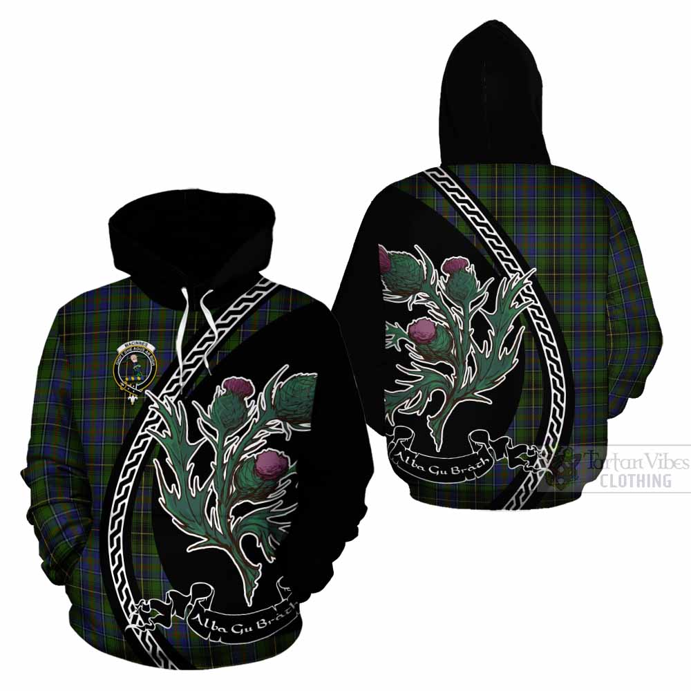 MacInnes (McInnes) Family Crest Tartan Cotton Hoodie Alba Thistle Inspired - Tartan Vibes Clothing