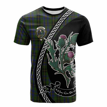 MacInnes (McInnes) Family Crest Tartan Cotton T-shirt Alba Thistle Inspired
