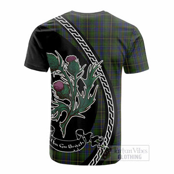 MacInnes (McInnes) Family Crest Tartan Cotton T-shirt Alba Thistle Inspired