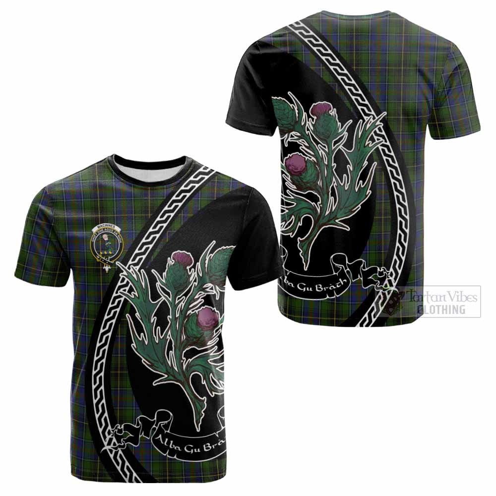 MacInnes (McInnes) Family Crest Tartan Cotton T-shirt Alba Thistle Inspired - Tartan Vibes Clothing