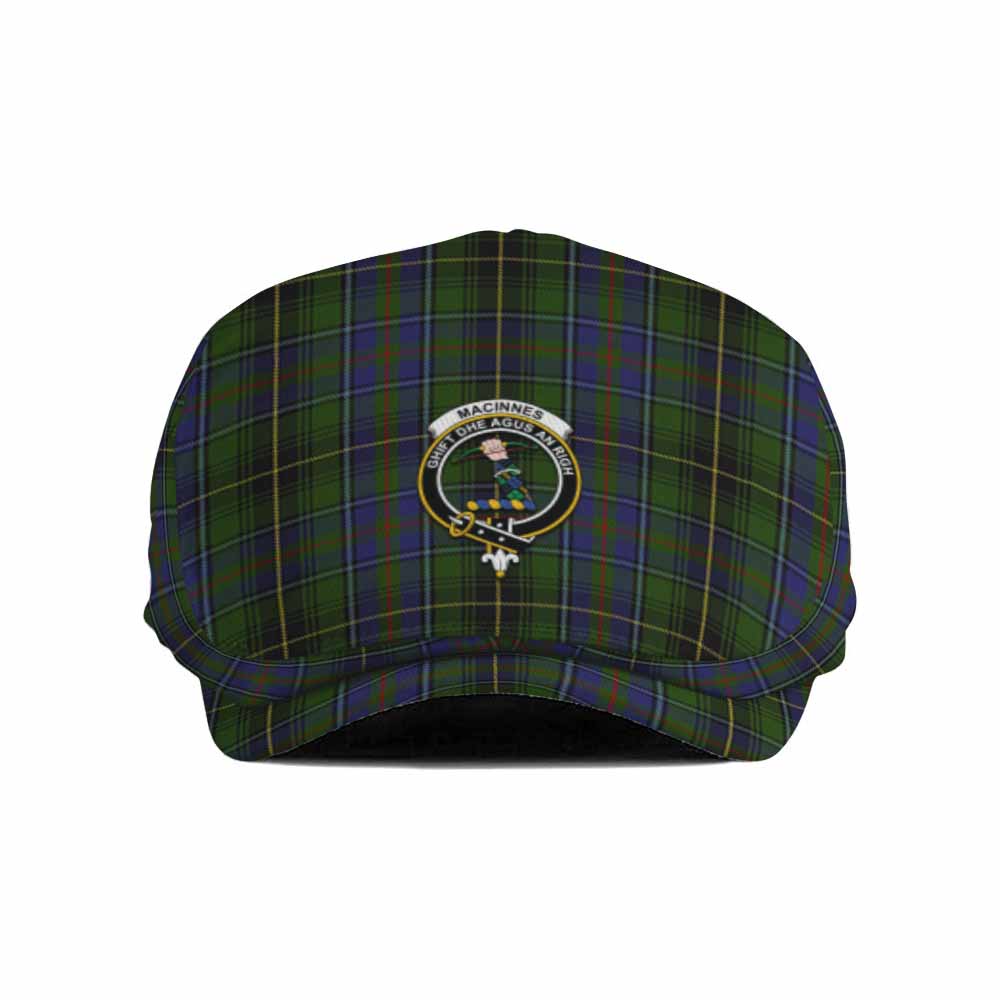 MacInnes (McInnes) Family Crest Tartan Jeff Cap, Tartan Flat Cap