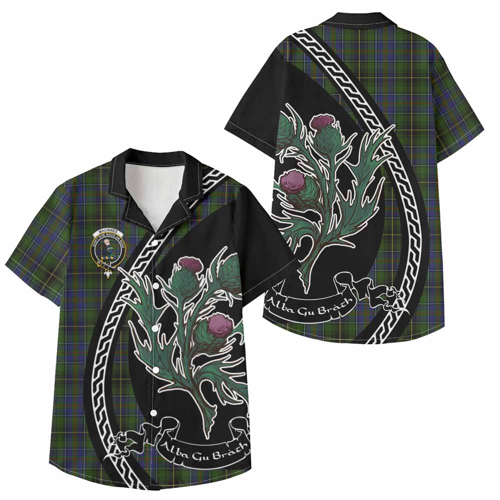 MacInnes (McInnes) Family Crest Tartan Kid Hawaiian Shirt Alba Thistle Inspired - Tartan Vibes Clothing