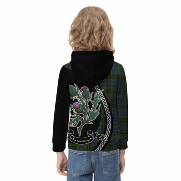 MacInnes (McInnes) Family Crest Tartan Kid Hoodie Alba Thistle Inspired