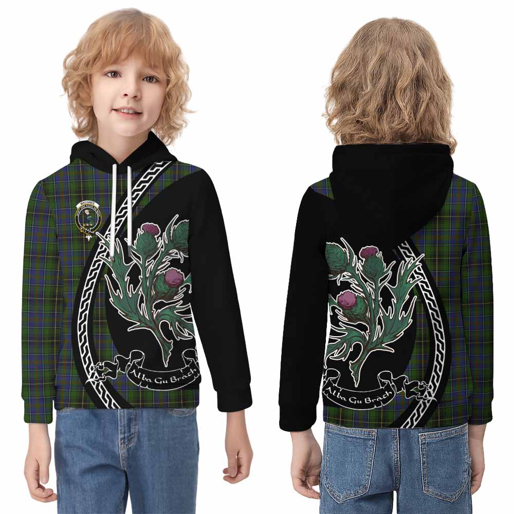 MacInnes (McInnes) Family Crest Tartan Kid Hoodie Alba Thistle Inspired - Tartan Vibes Clothing