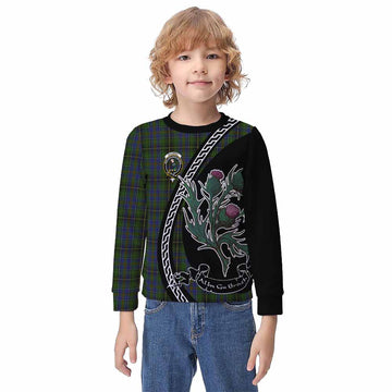 MacInnes (McInnes) Family Crest Tartan Kid Knitted Sweatshirt Alba Thistle Inspired