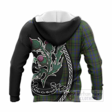 MacInnes (McInnes) Family Crest Tartan Knitted Hoodie Alba Thistle Inspired
