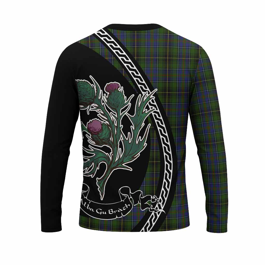 MacInnes (McInnes) Family Crest Tartan Long Sleeve T-Shirt Alba Thistle Inspired - Tartan Vibes Clothing