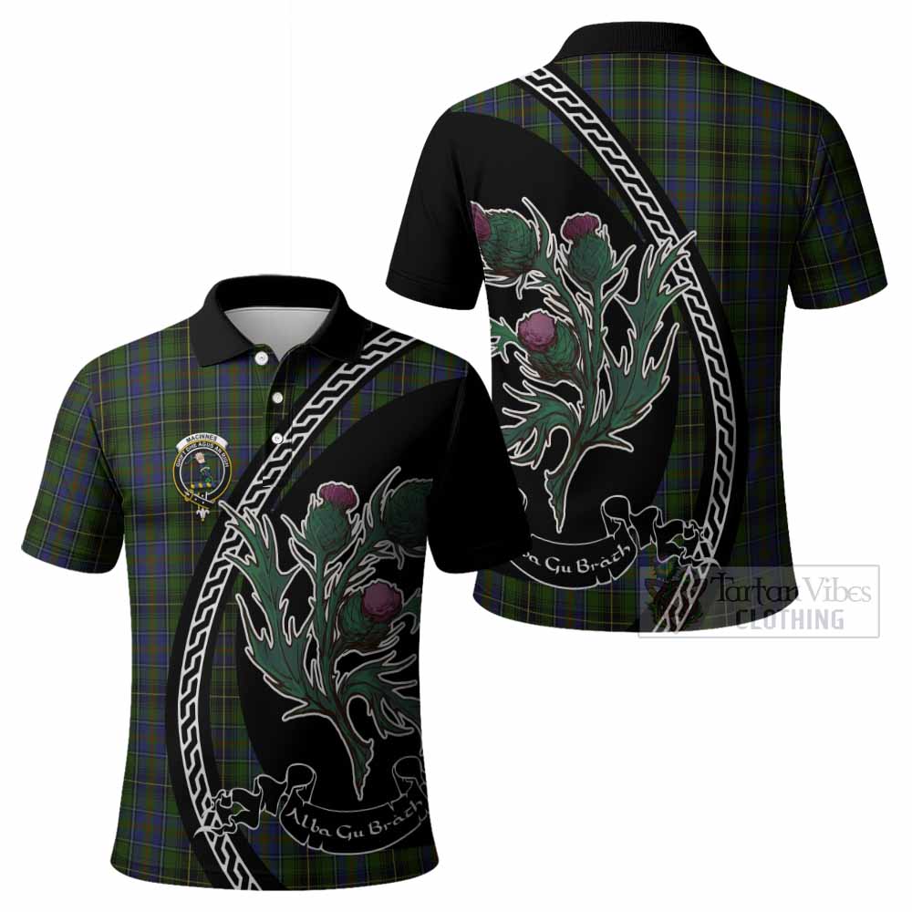 MacInnes (McInnes) Family Crest Tartan Polo Shirt Alba Thistle Inspired - Tartan Vibes Clothing