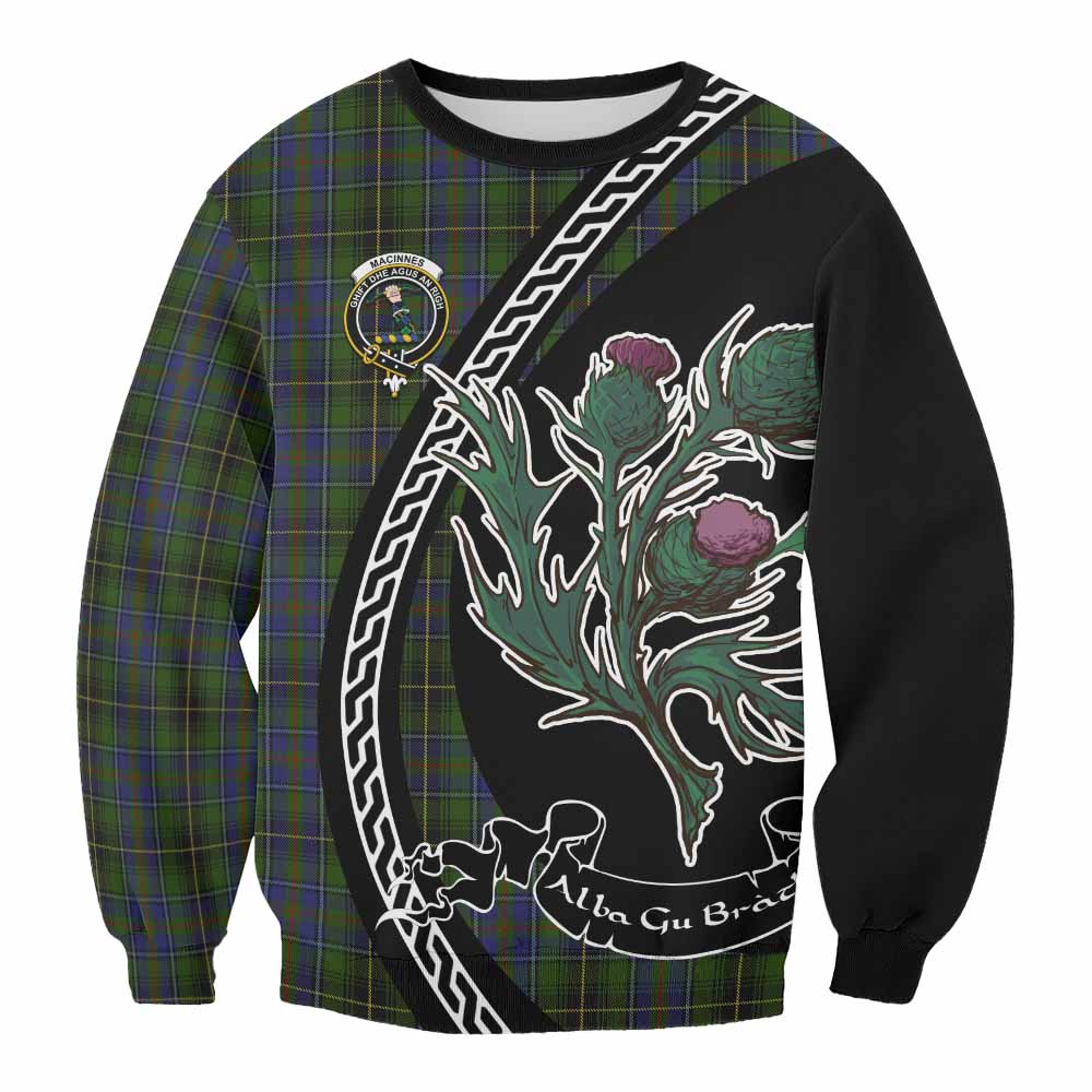 MacInnes (McInnes) Family Crest Tartan Sweatshirt Alba Thistle Inspired - Tartan Vibes Clothing