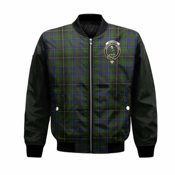MacInnes (McInnes) Tartan Accent Bomber Jacket with Family Crest