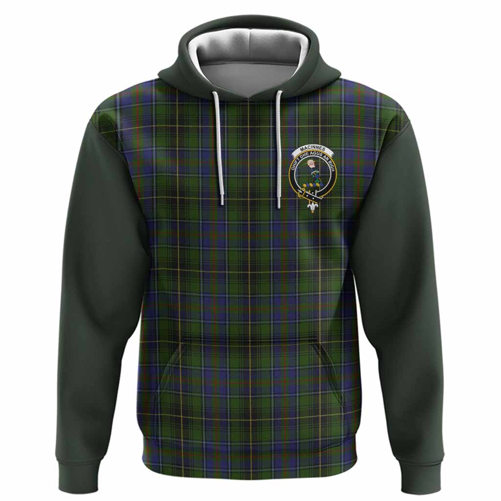 MacInnes (McInnes) Tartan Accent Hoodie with Family Crest