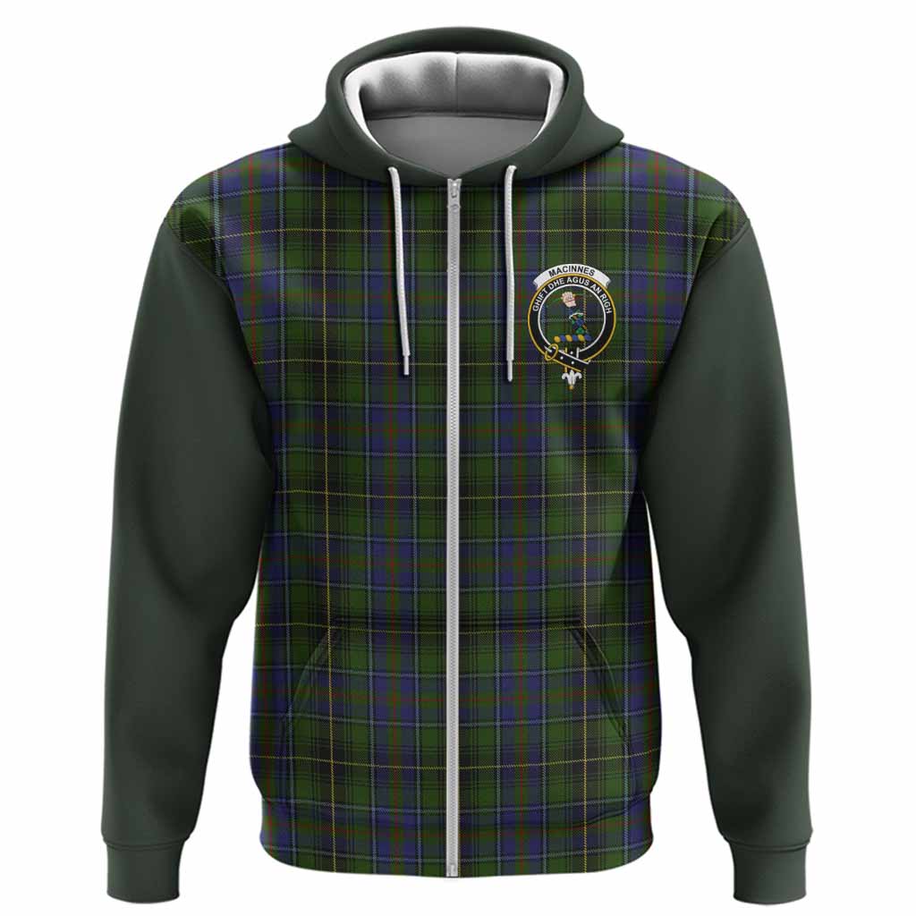 MacInnes (McInnes) Tartan Accent Hoodie with Family Crest