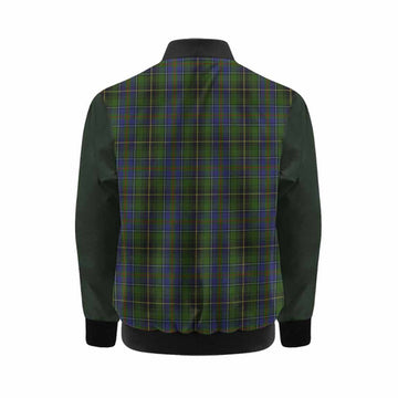 MacInnes (McInnes) Tartan Accent Kid Bomber Jacket with Family Crest