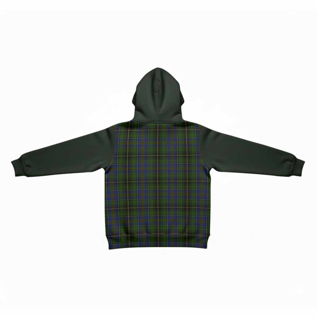 MacInnes (McInnes) Tartan Accent Kid Hoodie with Family Crest