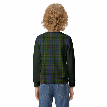 MacInnes (McInnes) Tartan Accent Kid Knitted Sweatshirt with Family Crest