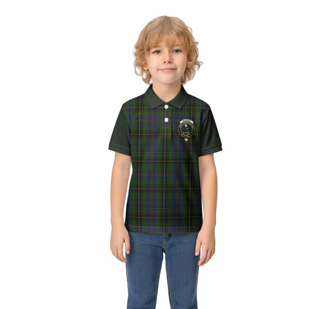 MacInnes (McInnes) Tartan Accent Kid Polo Shirt with Family Crest
