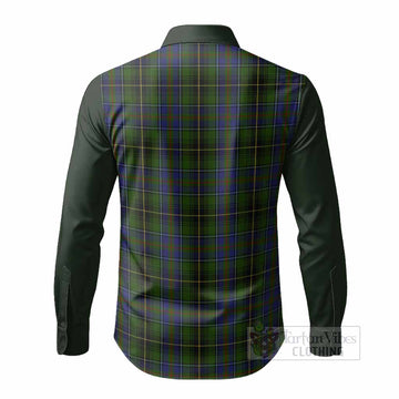 MacInnes (McInnes) Tartan Accent Long Sleeve Button Shirts with Family Crest