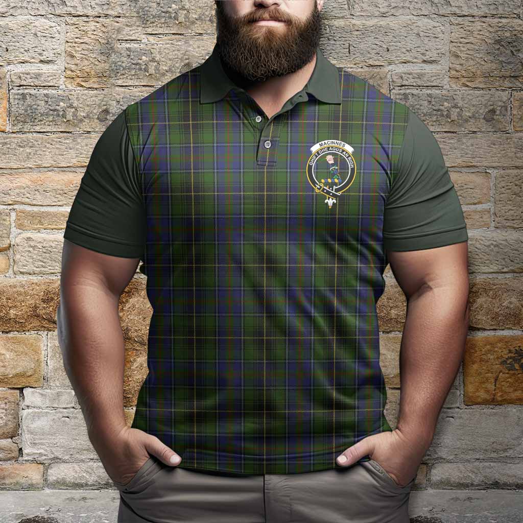MacInnes (McInnes) Tartan Accent Polo Shirt with Family Crest