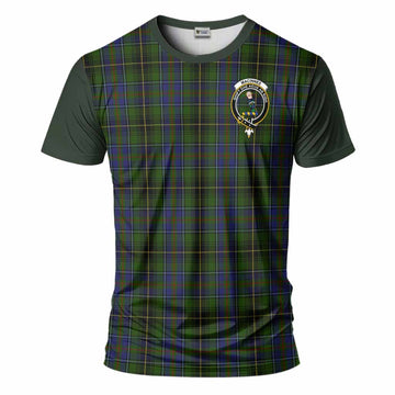 MacInnes (McInnes) Tartan Accent T-Shirt with Family Crest