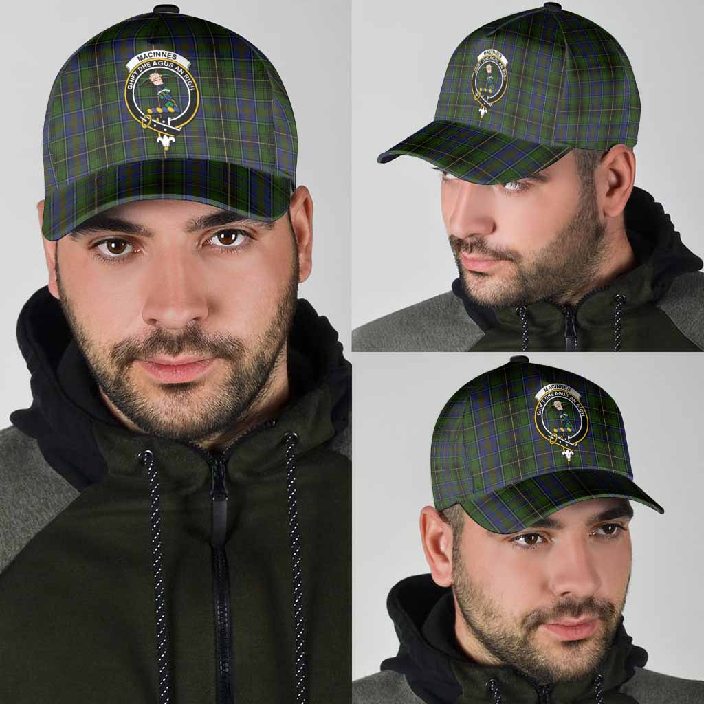 MacInnes (McInnes) Tartan Classic Cap with Family Crest