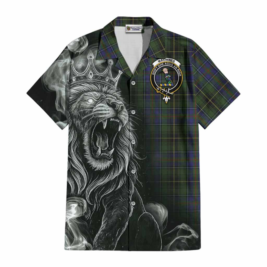MacInnes (McInnes) Tartan Cotton Hawaiian Shirt Roaring Lion Heritage