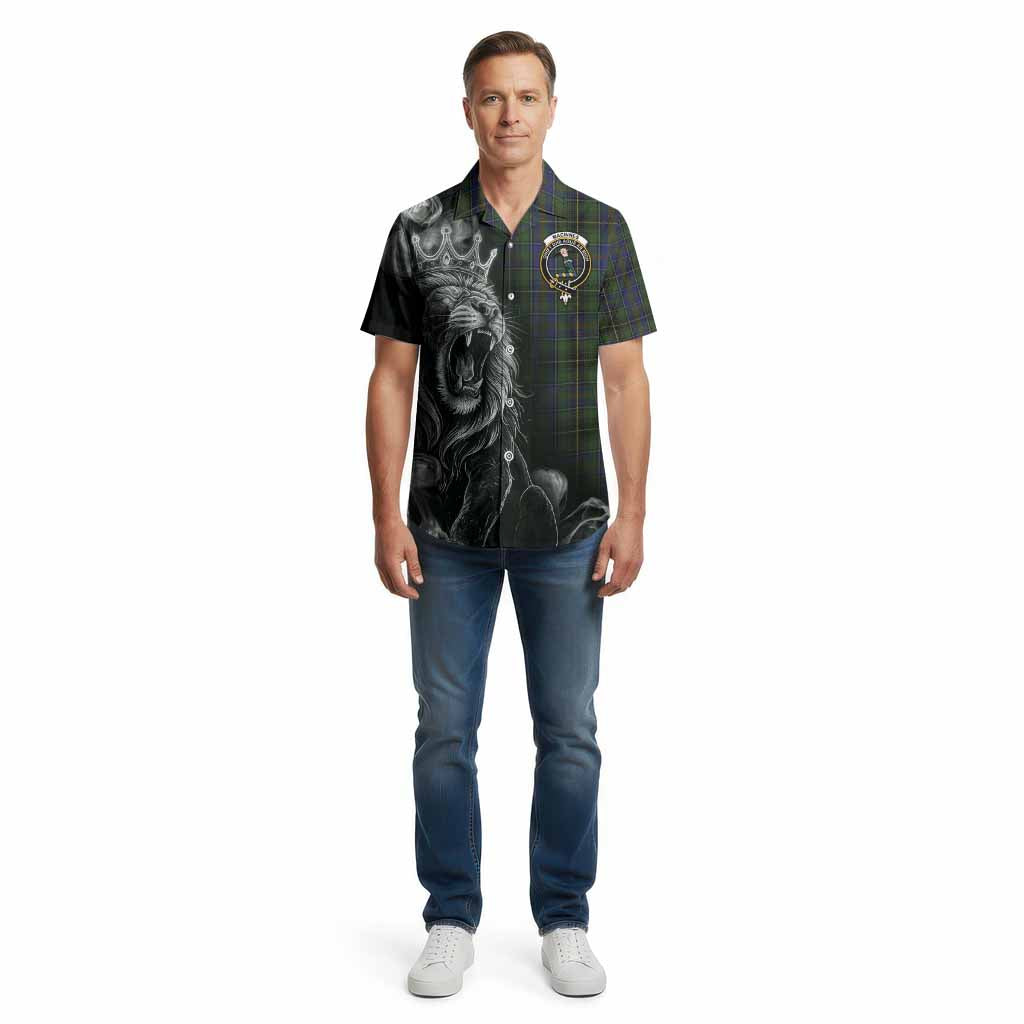 MacInnes (McInnes) Tartan Cotton Hawaiian Shirt Roaring Lion Heritage