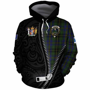 MacInnes (McInnes) Tartan Cotton Hoodie New Zealand Pattern Unique Zipper Stylized