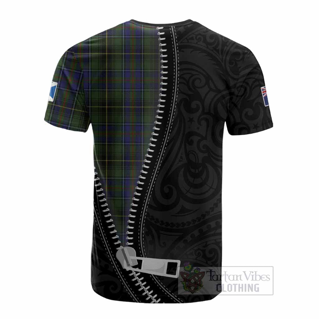 MacInnes (McInnes) Tartan Cotton T-shirt New Zealand Pattern Unique Zipper Stylized