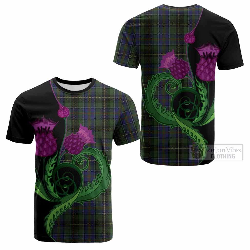 MacInnes (McInnes) Tartan Cotton T-shirt Traditional Scottish Thistle