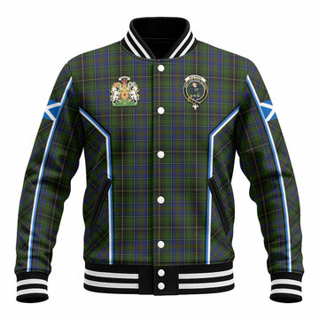 MacInnes (McInnes) Tartan Crest Baseball Jacket Scotland Coat of Arm Flag Style