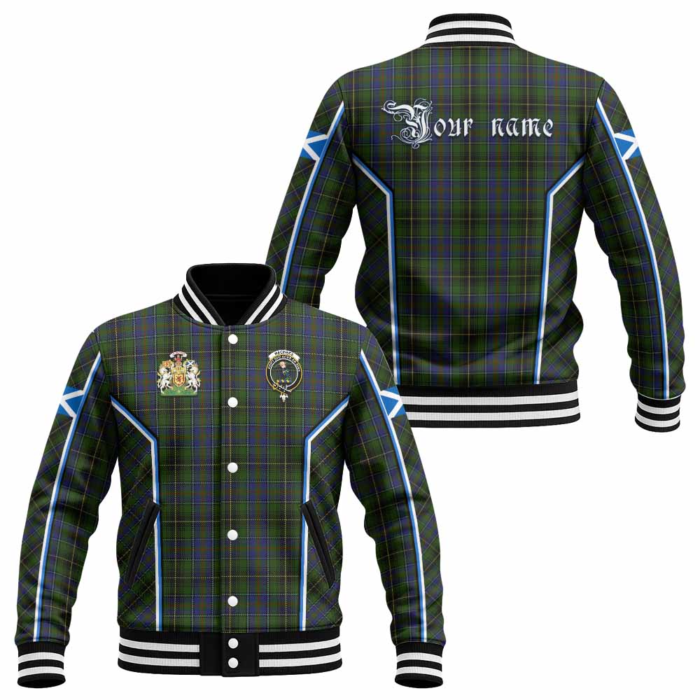 MacInnes (McInnes) Tartan Crest Baseball Jacket Scotland Coat of Arm Flag Style - Tartan Vibes Clothing