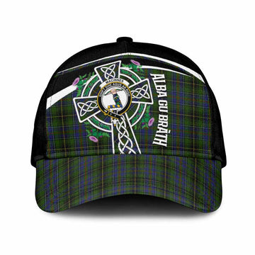 MacInnes (McInnes) Tartan Crest Classic Cap Scottish Thistle Celtic Cross Alba Gu Brath