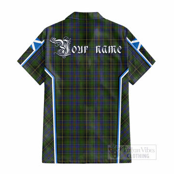 MacInnes (McInnes) Tartan Crest Cotton Hawaiian Shirt Scotland Coat of Arm Flag Style - Tartan Vibes Clothing