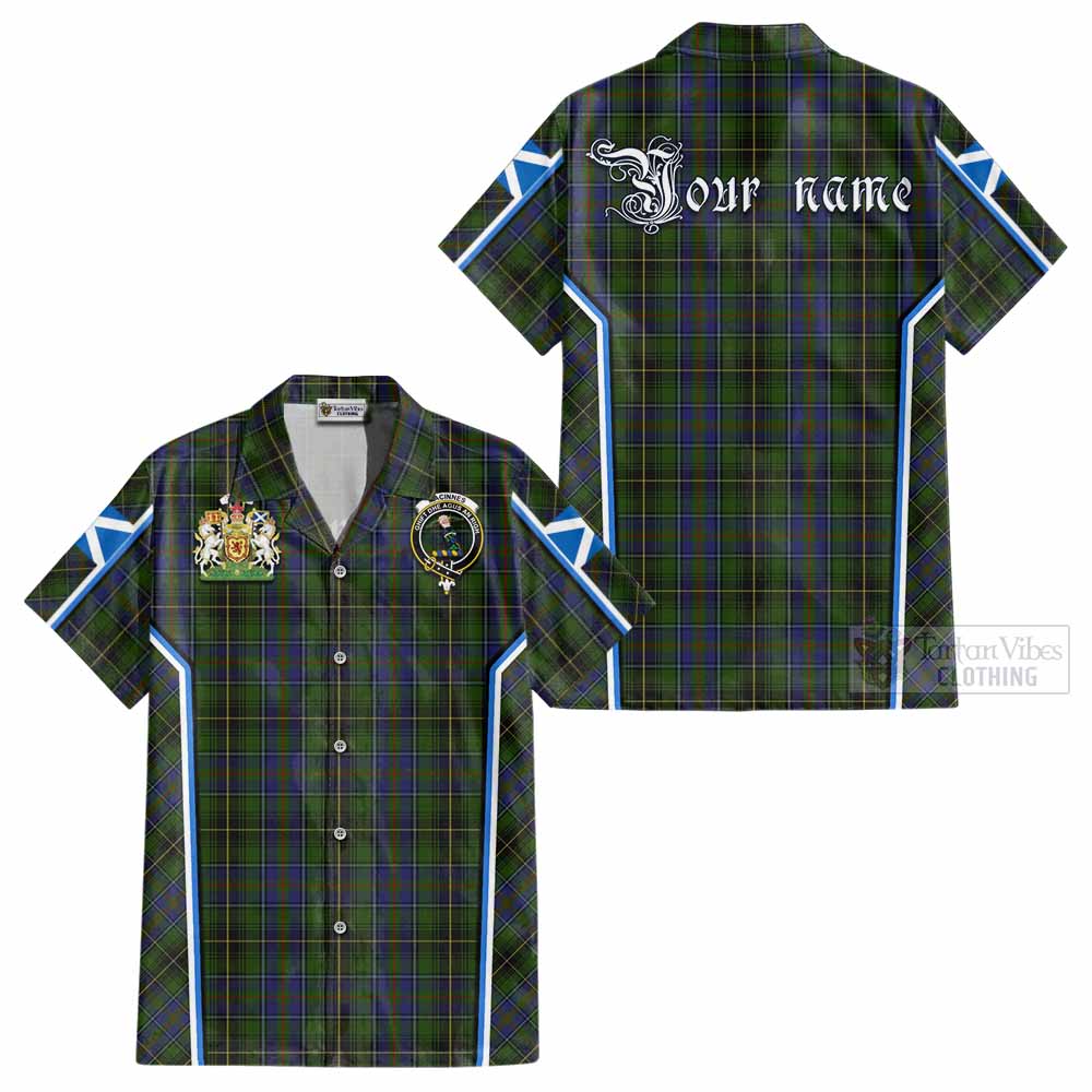 MacInnes (McInnes) Tartan Crest Cotton Hawaiian Shirt Scotland Coat of Arm Flag Style - Tartan Vibes Clothing