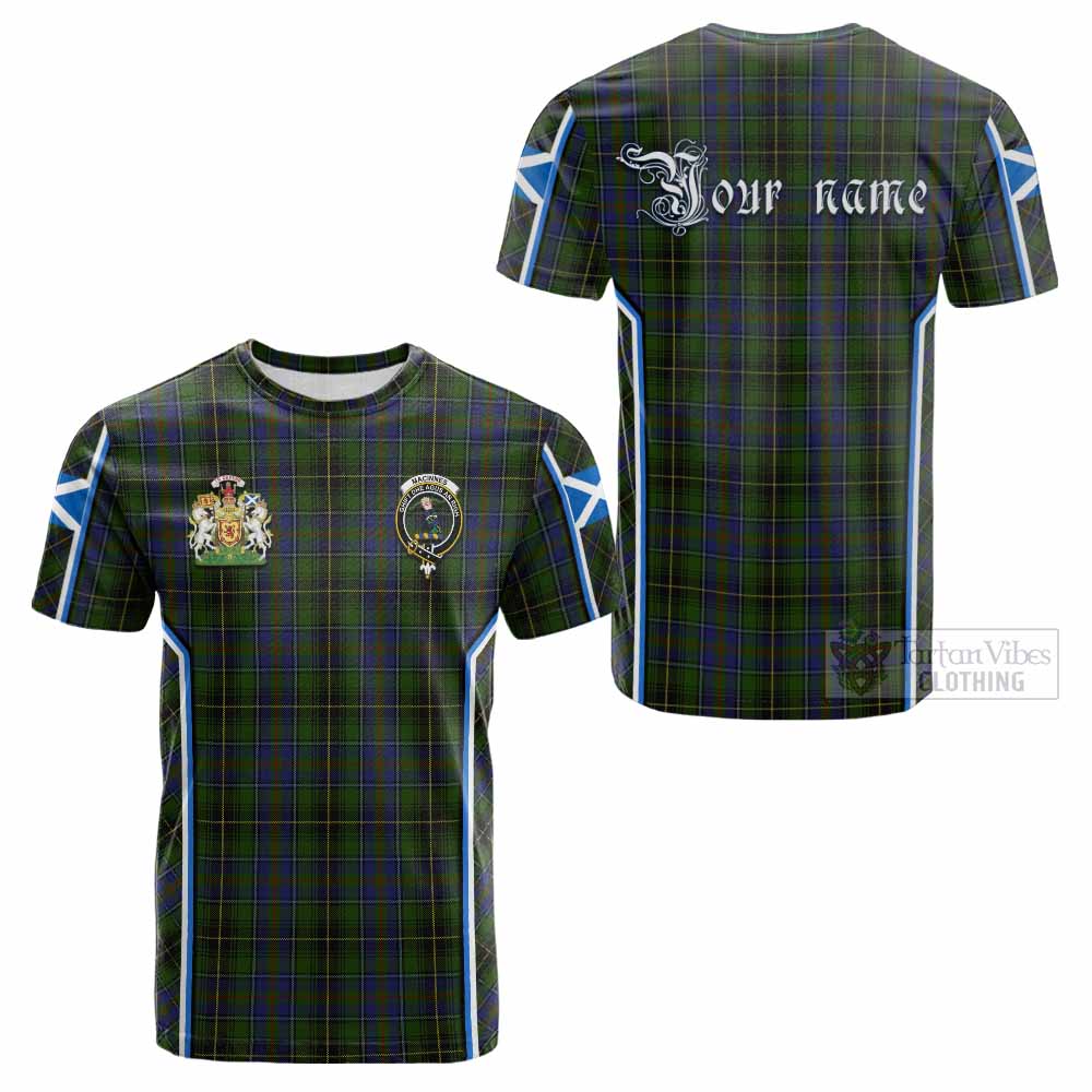 MacInnes (McInnes) Tartan Crest Cotton T-shirt Scotland Coat of Arm Flag Style - Tartan Vibes Clothing