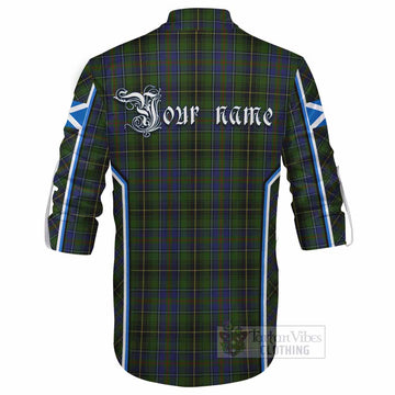 MacInnes (McInnes) Tartan Crest Ghillie Kilt Shirt Scotland Coat of Arm Flag Style