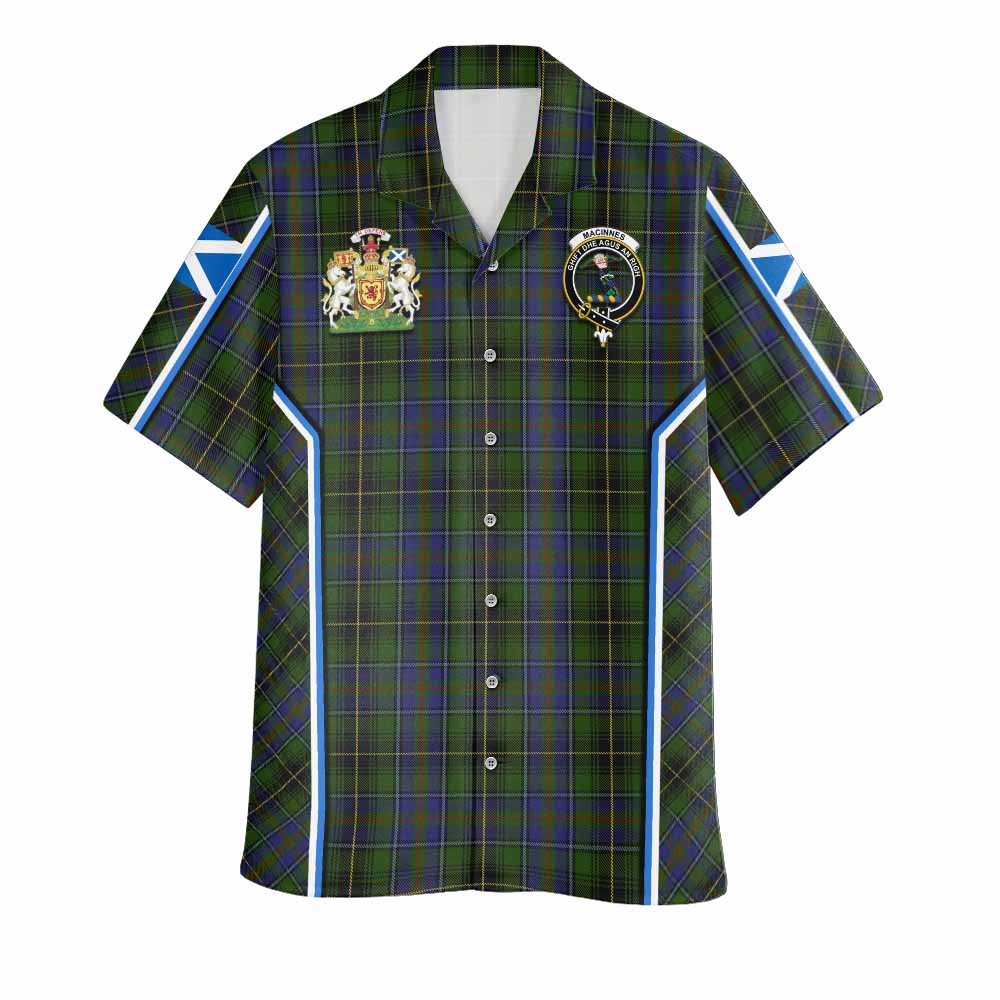 MacInnes (McInnes) Tartan Crest Hawaiian Shirt Scotland Coat of Arm Flag Style - Tartan Vibes Clothing