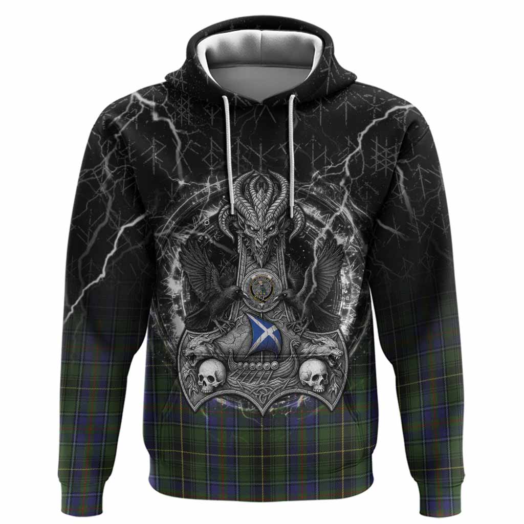 MacInnes (McInnes) Tartan Crest Hoodie Celtic Odin's Raven Legacy