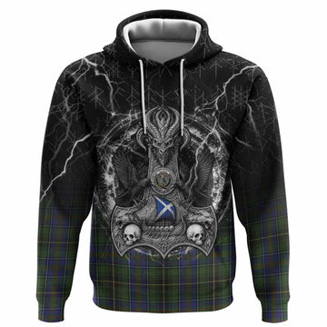MacInnes (McInnes) Tartan Crest Hoodie Celtic Odin's Raven Legacy