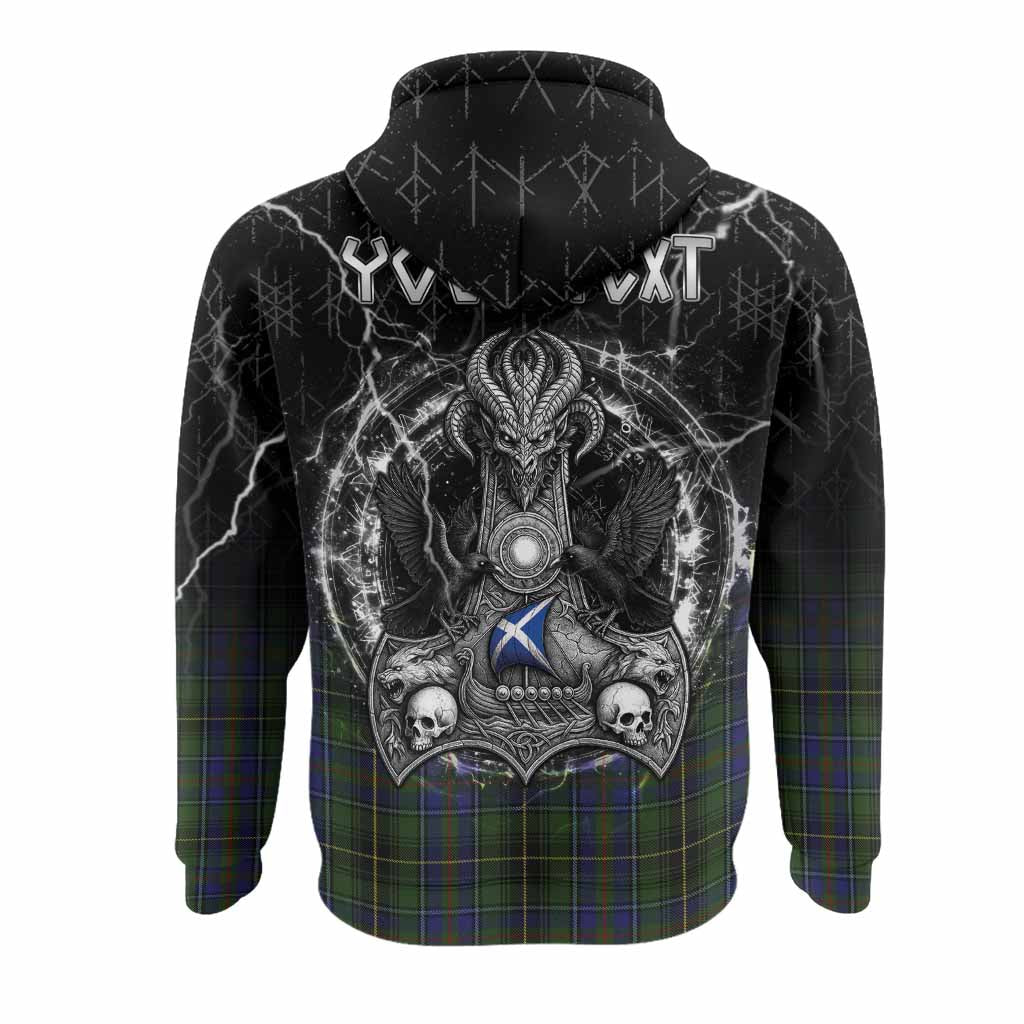 MacInnes (McInnes) Tartan Crest Hoodie Celtic Odin's Raven Legacy