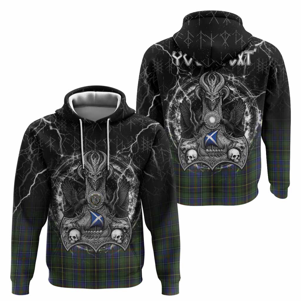MacInnes (McInnes) Tartan Crest Hoodie Celtic Odin's Raven Legacy