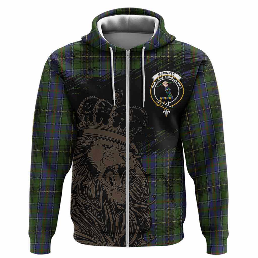 MacInnes (McInnes) Tartan Crest Hoodie Crowned Lion Heritage Style