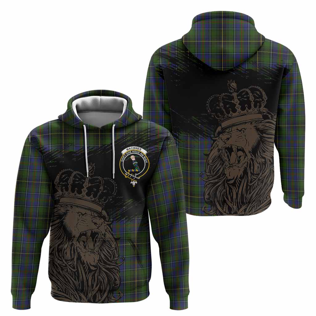 MacInnes (McInnes) Tartan Crest Hoodie Crowned Lion Heritage Style