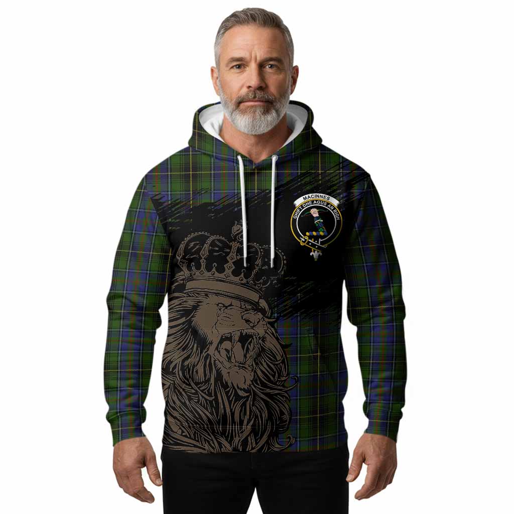 MacInnes (McInnes) Tartan Crest Hoodie Crowned Lion Heritage Style