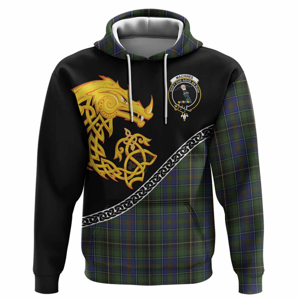 MacInnes (McInnes) Tartan Crest Hoodie Legendary Dragon Knot Half Style