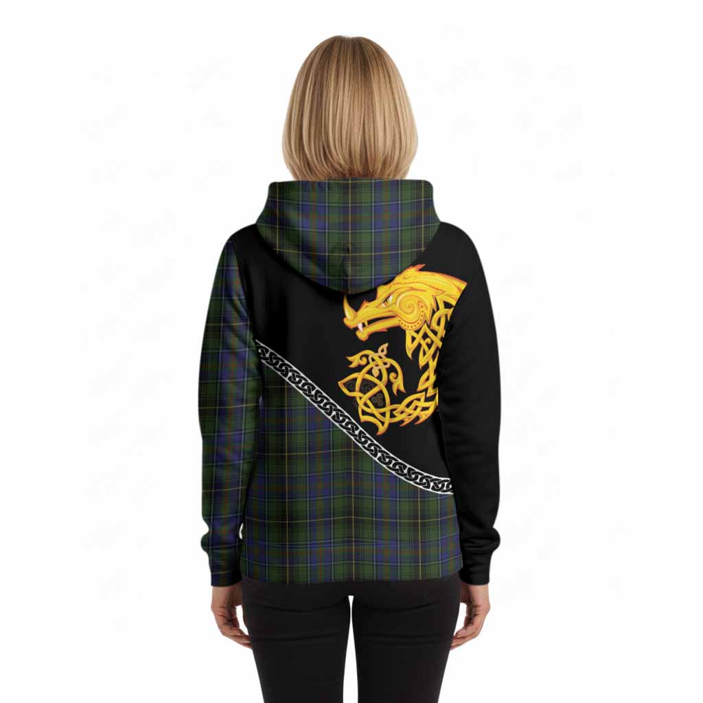 MacInnes (McInnes) Tartan Crest Hoodie Legendary Dragon Knot Half Style