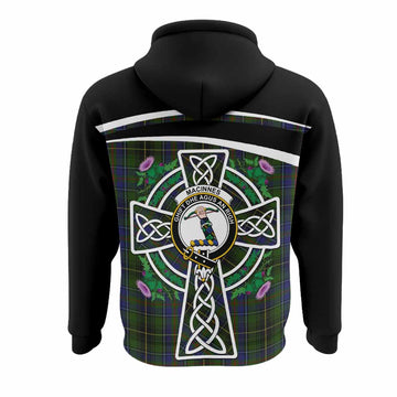 MacInnes (McInnes) Tartan Crest Hoodie Scottish Thistle Celtic Cross Alba Gu Brath