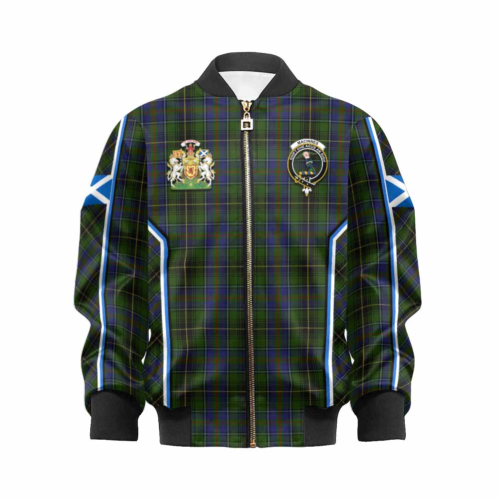 MacInnes (McInnes) Tartan Crest Kid Bomber Jacket Scotland Coat of Arm Flag Style - Tartan Vibes Clothing