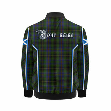 MacInnes (McInnes) Tartan Crest Kid Bomber Jacket Scotland Coat of Arm Flag Style